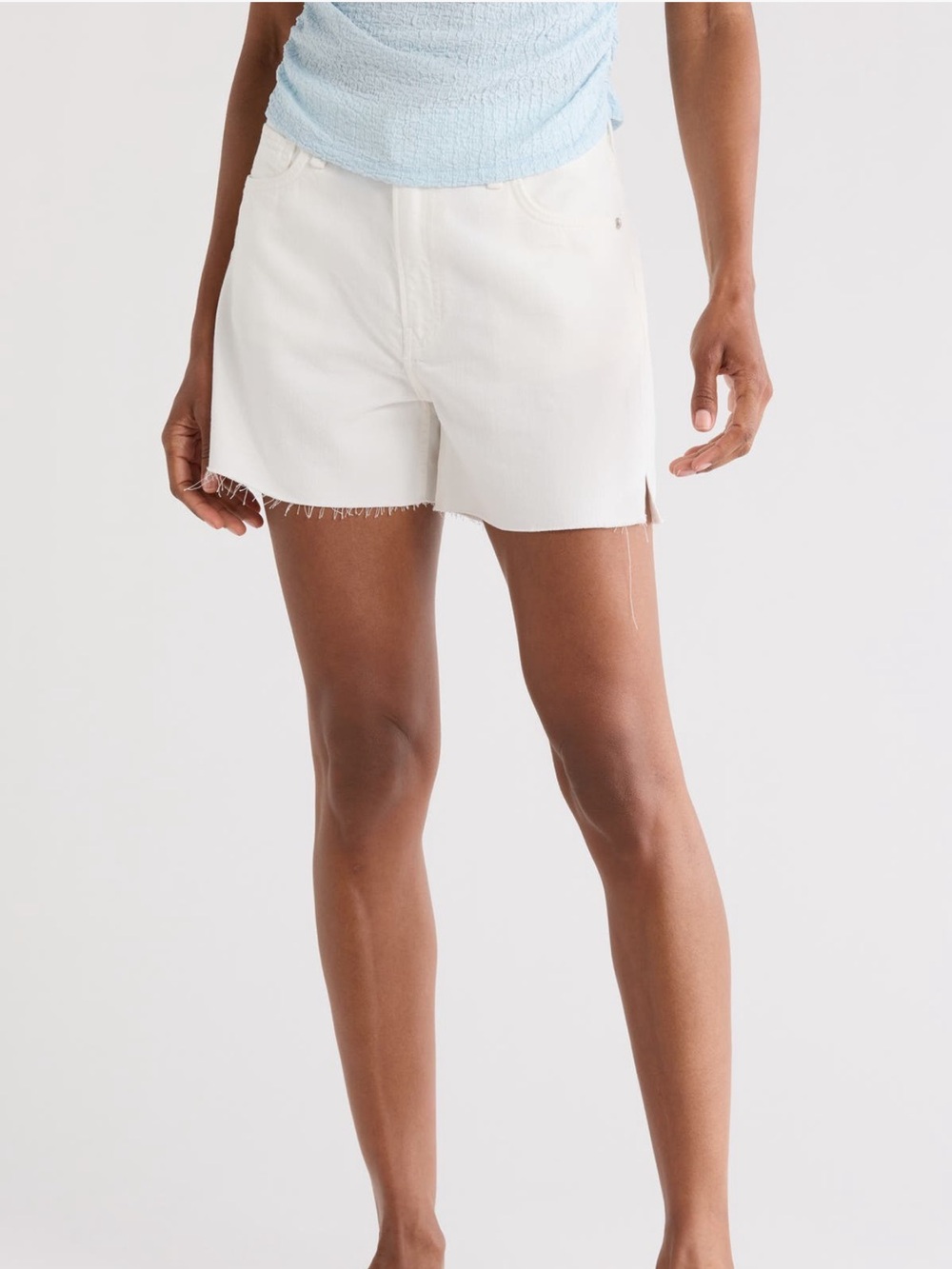 Rag & Bone retro cutoff white denim shorts Frayed Hem size 32 NWT